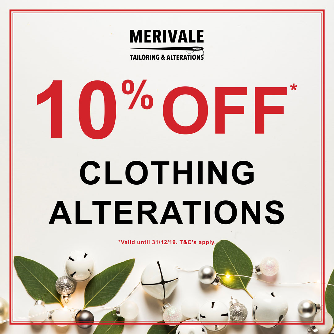 10% off clothing alterations and repairs